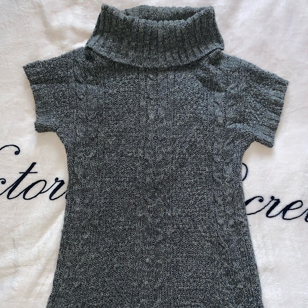 Knit Sweater Dress, Grey